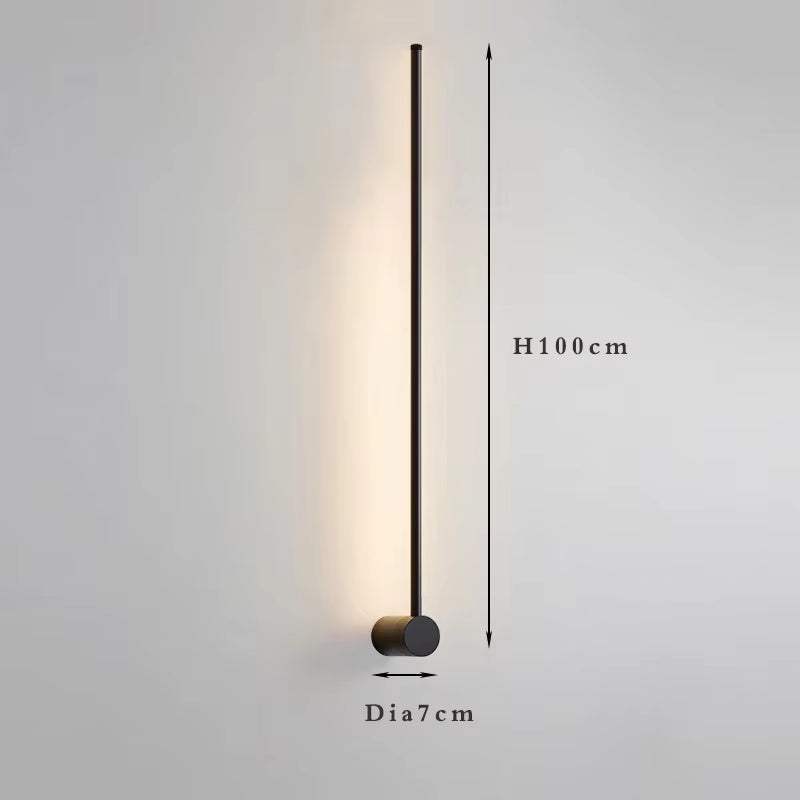 Nordic Art Design Minimalist Long Line Wall Lamps Modern Simple Living Room Home Decoration Luxury Hotel High-End Wall Light LED