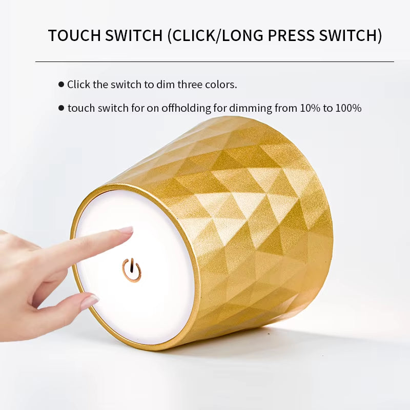 USB Charge Bottle Table Lamp Touch Control of 3 Colors and Stepless Dimming Table Lamp Night Light for Bar Wine Bottles Lights