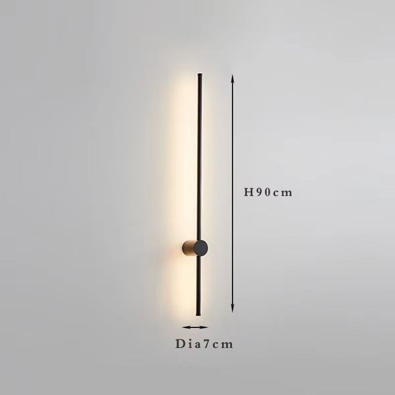 Nordic Art Design Minimalist Long Line Wall Lamps Modern Simple Living Room Home Decoration Luxury Hotel High-End Wall Light LED