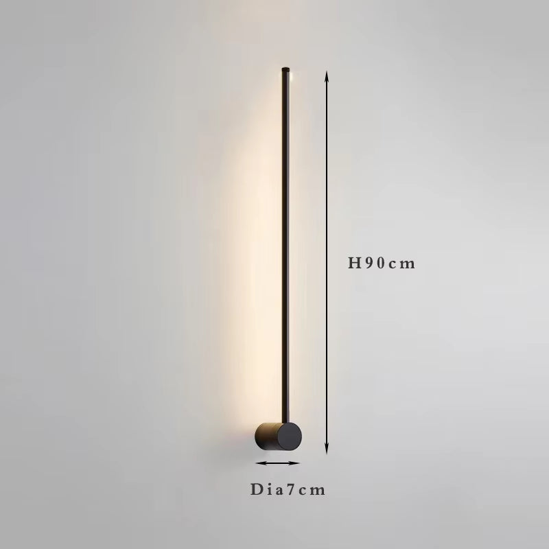 Nordic Art Design Minimalist Long Line Wall Lamps Modern Simple Living Room Home Decoration Luxury Hotel High-End Wall Light LED