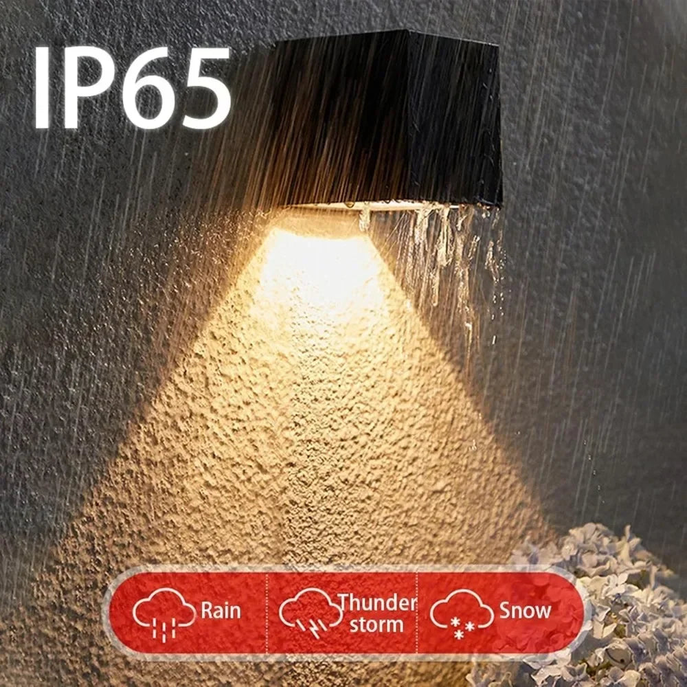 Solar Lights for Outdoor Solar Wall Lights Garden LED Solar Light Wireless Waterproof Fence Lighting for Porch Path Garage