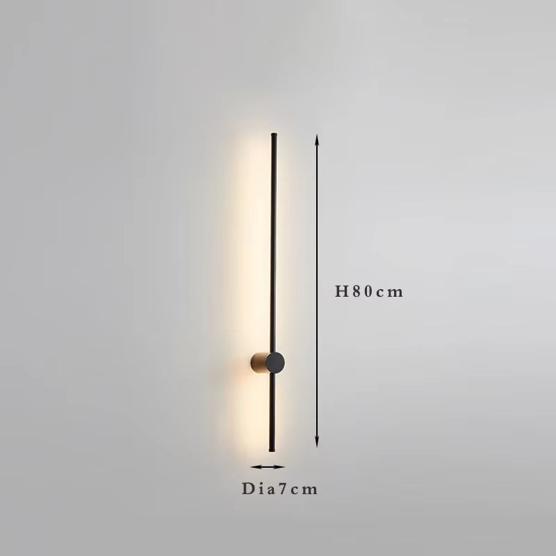 Nordic Art Design Minimalist Long Line Wall Lamps Modern Simple Living Room Home Decoration Luxury Hotel High-End Wall Light LED