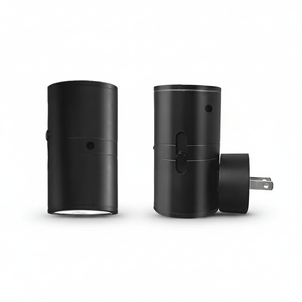 Cylindrical LED Night Light Plug in Modern Wall Lamp Sensor Adjustable Brightness Dimmable Night Lights for Hallway Bedroom