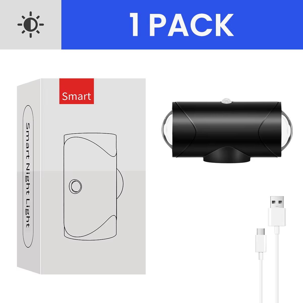 4PCS/2PCS USB Rechargeable Motion Sensor Night Light with 8 Effects, 3 Modes, LED Magnetic Dual-Sided Lamp for Stairway, Bedroom