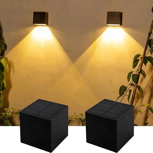 Solar Lights for Outdoor Solar Wall Lights Garden LED Solar Light Wireless Waterproof Fence Lighting for Porch Path Garage