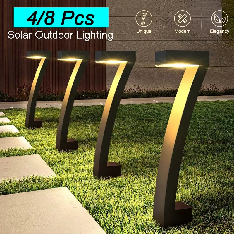4/8 Pcs Solar LED Light Garden Lights Outdoor Lighting IP65 Waterproof Lawn Path Spotlight for Yard Driveway Walkway Patio Decor