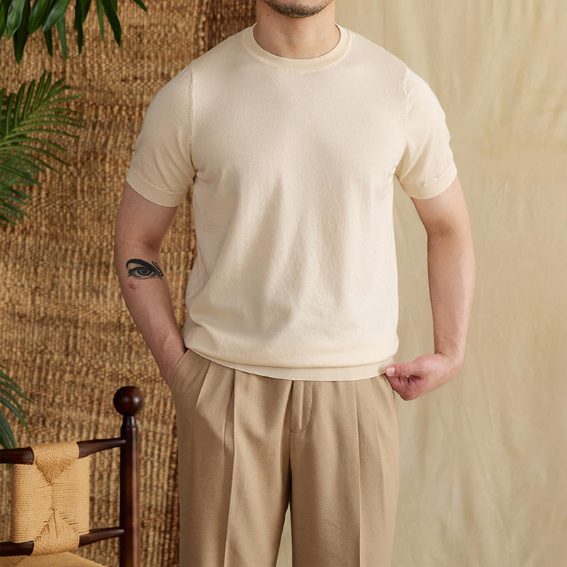 Men's Cotton Round Neck Short Sleeve T-shirt