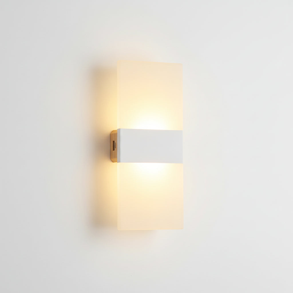 Touch Sensor Switch LED Wall Lamp USB Rechargeable Wireless Acrylic Stair Night Light Bedroom Aisle Kitchen Wall Sconce Lighting