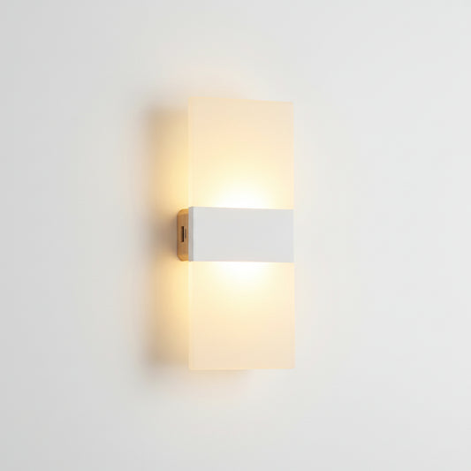 Touch Sensor Switch LED Wall Lamp USB Rechargeable Wireless Acrylic Stair Night Light Bedroom Aisle Kitchen Wall Sconce Lighting