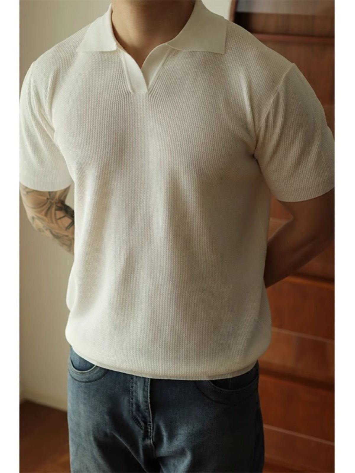 V-neck Polo Shirt