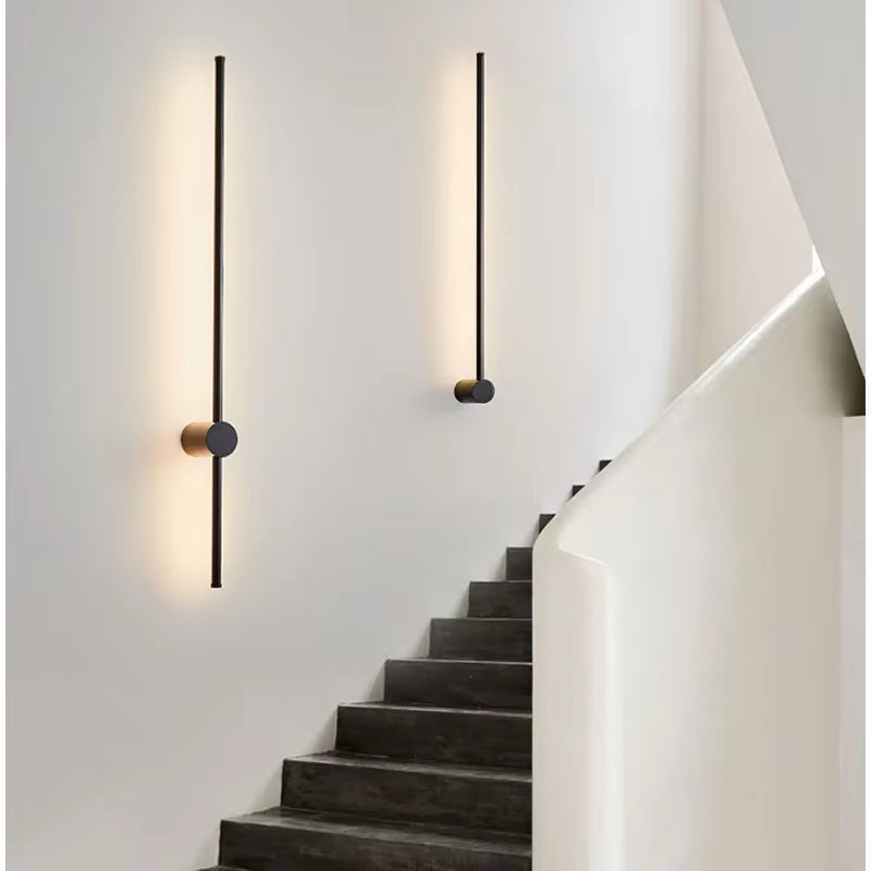 Nordic Art Design Minimalist Long Line Wall Lamps Modern Simple Living Room Home Decoration Luxury Hotel High-End Wall Light LED