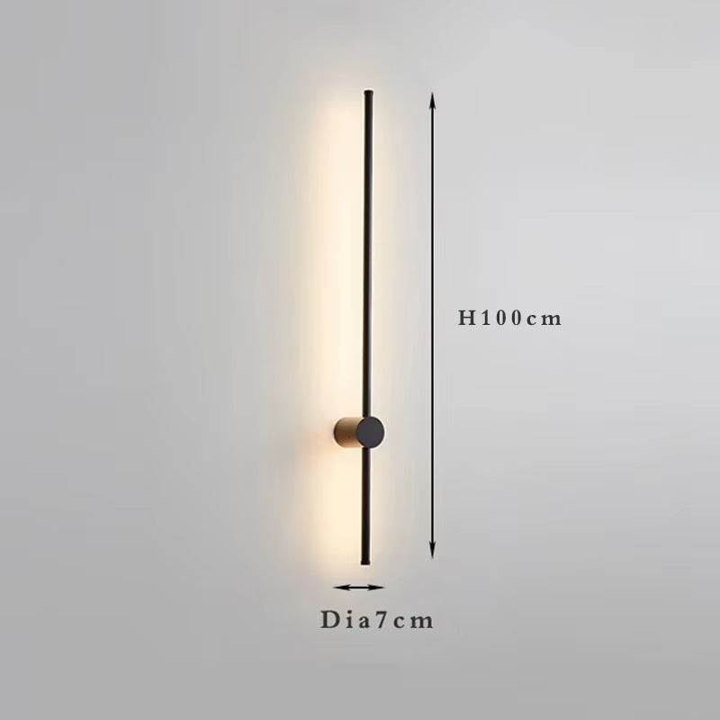 Nordic Art Design Minimalist Long Line Wall Lamps Modern Simple Living Room Home Decoration Luxury Hotel High-End Wall Light LED